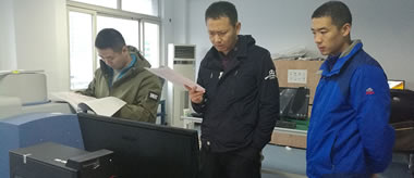 欢迎山东省文检技术人员来我司参观和指导